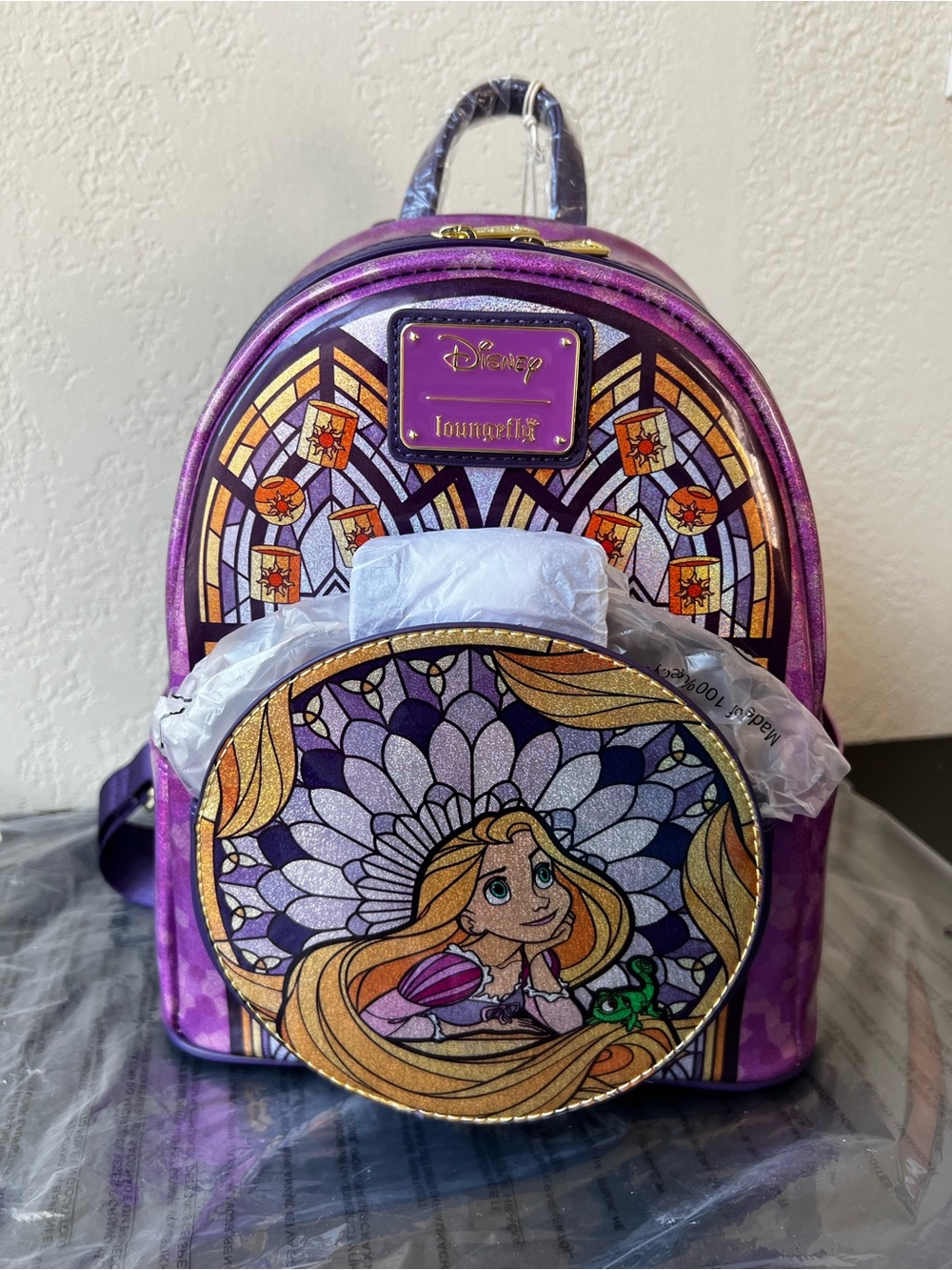 Loungefly Disney Princess TangleStained Glass Rapunzel Mini Backpack - NWT